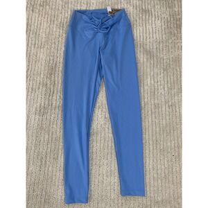 Victorias Secret PINK Active High Waist Full Length Ruched V Legging Blue Size M